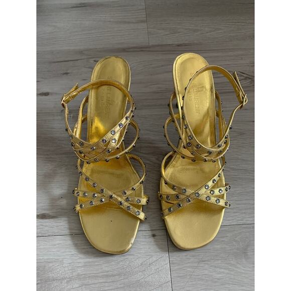 Saint Laurent Gold Sandal Size 39 - Picture 5 of 5
